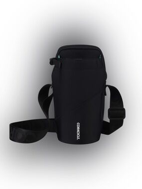 Corkcicle Black Nylon Crossbody Sling Bag